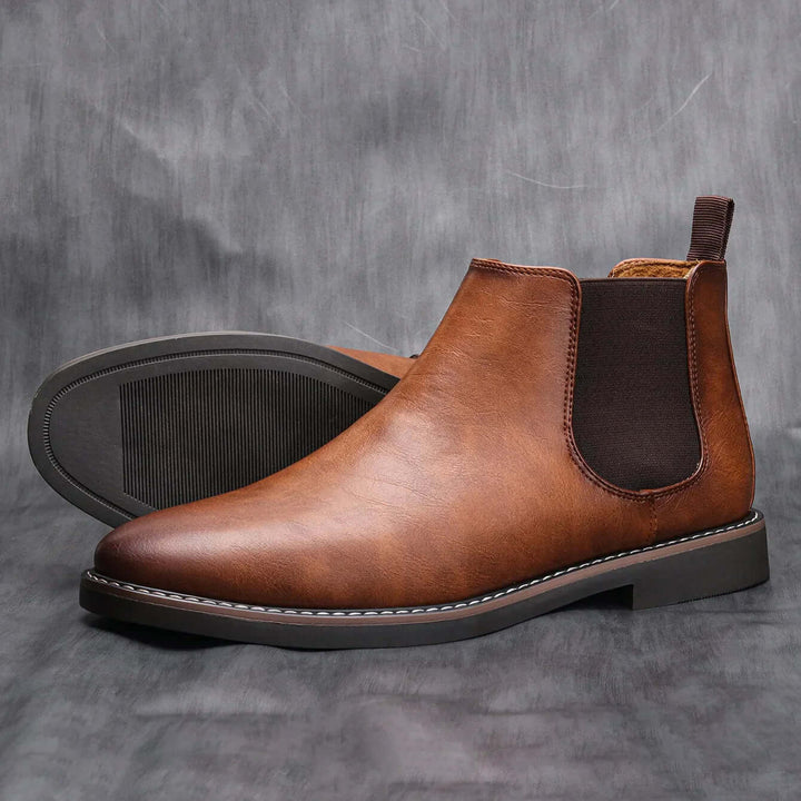 Eleganter Herren Chelsea-Stiefel aus Leder