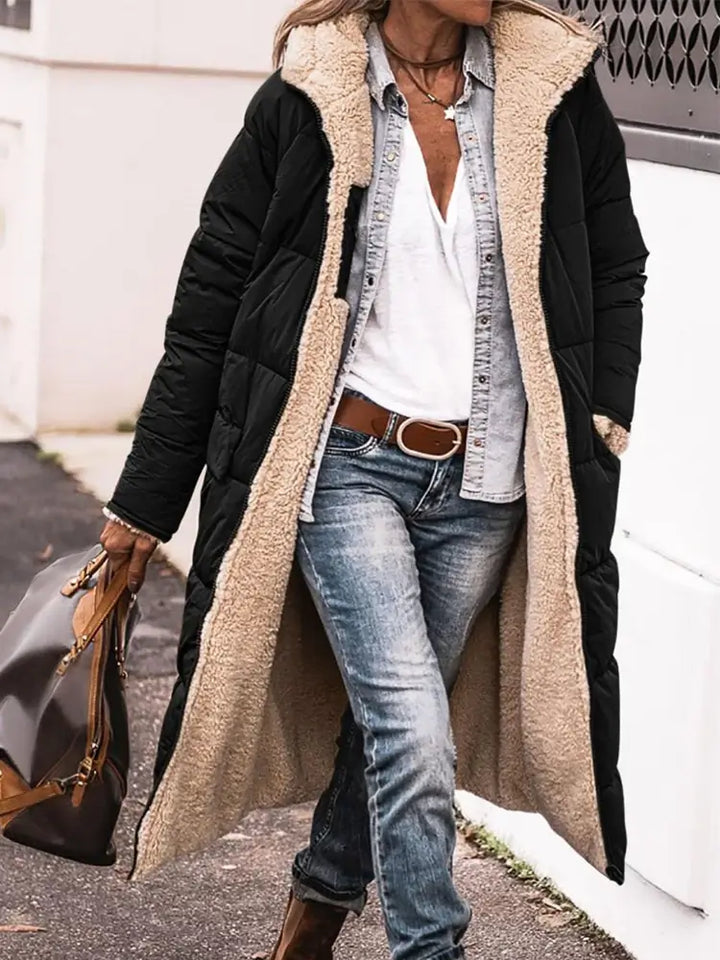 Warmer und Bequemer Damen-Wintermantel mit Teddyfutter