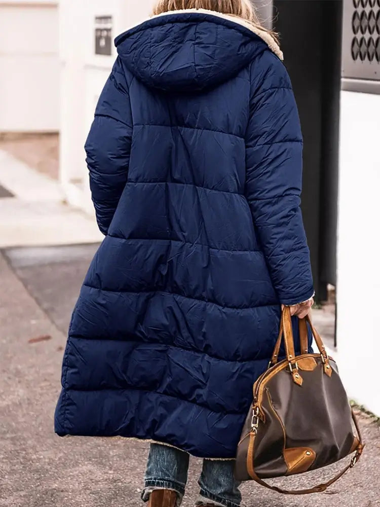 Warmer und Bequemer Damen-Wintermantel mit Teddyfutter