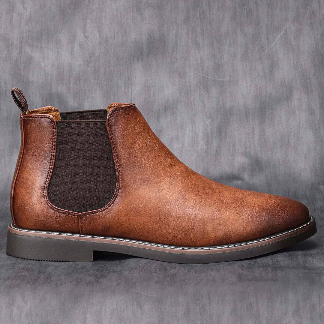 Eleganter Herren Chelsea-Stiefel aus Leder