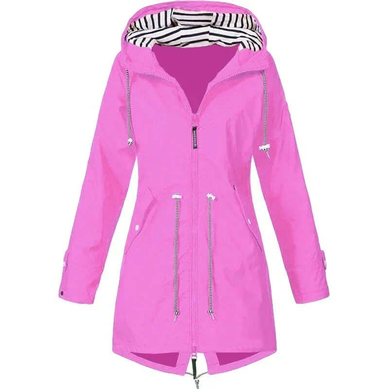 Wasserdichter Trenchcoat mit Kapuze für Damen