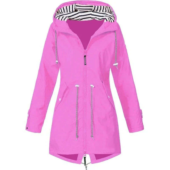 Wasserdichter Trenchcoat mit Kapuze für Damen