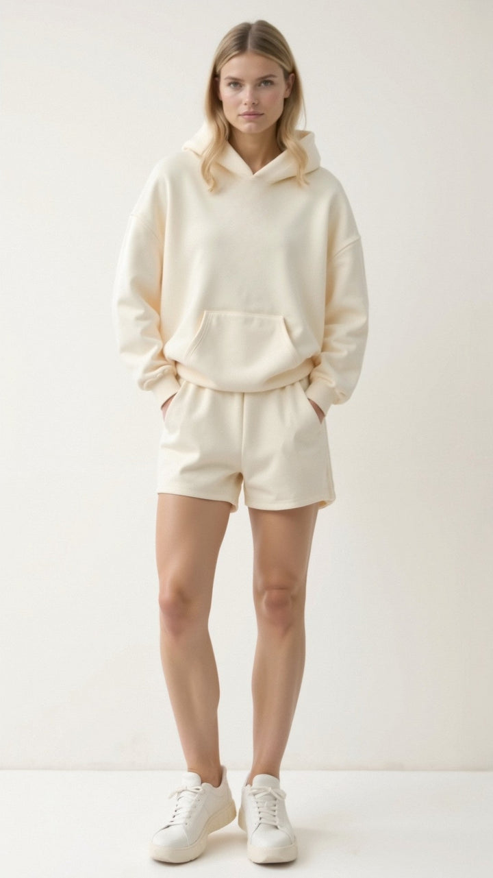 Abigail Kapuzenpullover mit tropischer Stickerei auf dem Rücken, eleganter Style, komfortabel mit großer Kapuze.