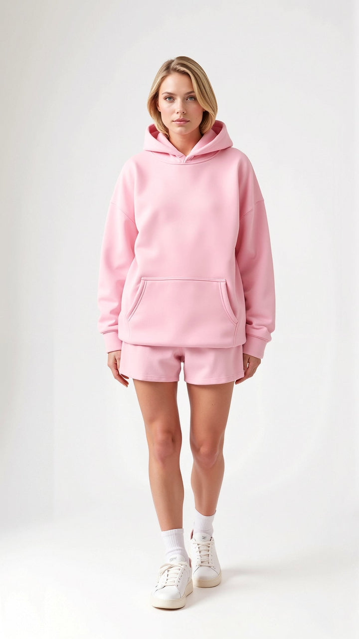Abigail Kapuzenpullover mit tropischer Stickerei auf dem Rücken, eleganter Style, komfortabel mit großer Kapuze.