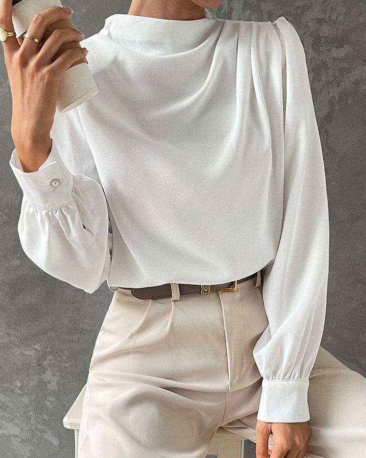 Elegante Bluse mit Stehkragen
