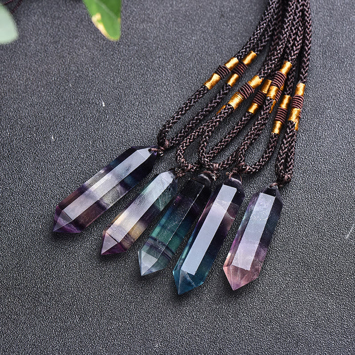 "Amethyst Kristall Halskette Hexagon-Design, violette Töne, spirituell, elegant, Heilende Energie, Balance und Ruhe"