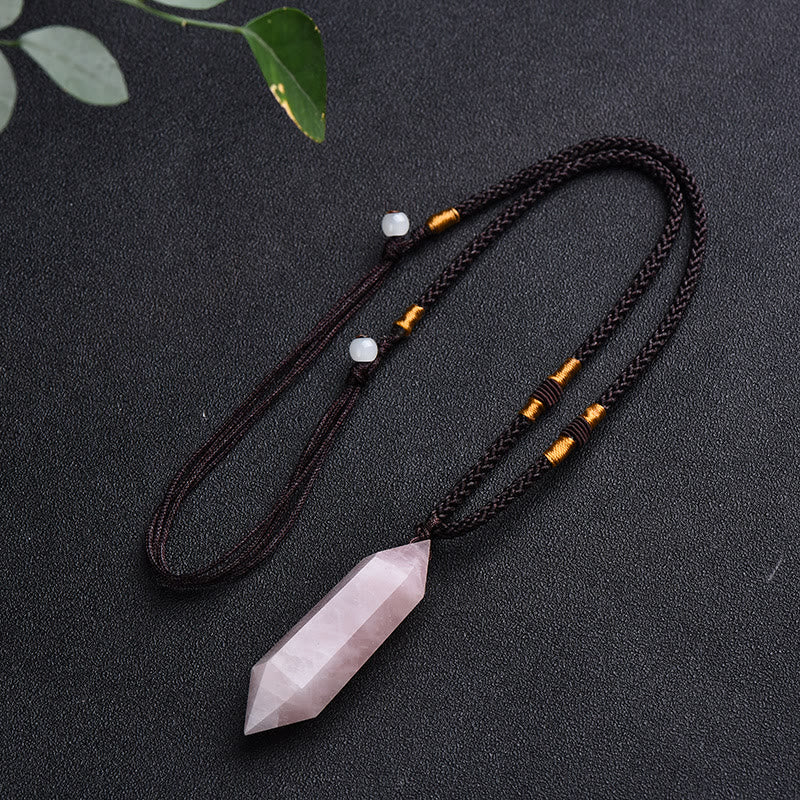 "Amethyst Kristall Halskette Hexagon-Design, violette Töne, spirituell, elegant, Heilende Energie, Balance und Ruhe"