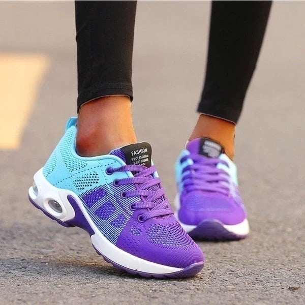 "Amy Damen Sneaker, orthopädisch, blau, atmungsaktiv, bequeme Wolloberfläche, Gummisohle für Damenkomfort"