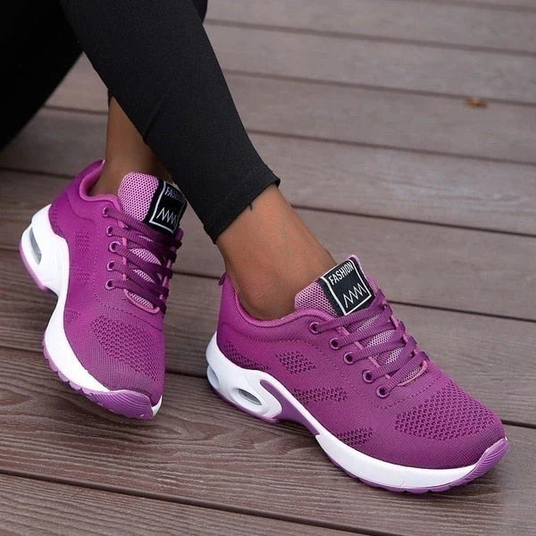 "Amy Damen Sneaker, orthopädisch, blau, atmungsaktiv, bequeme Wolloberfläche, Gummisohle für Damenkomfort"