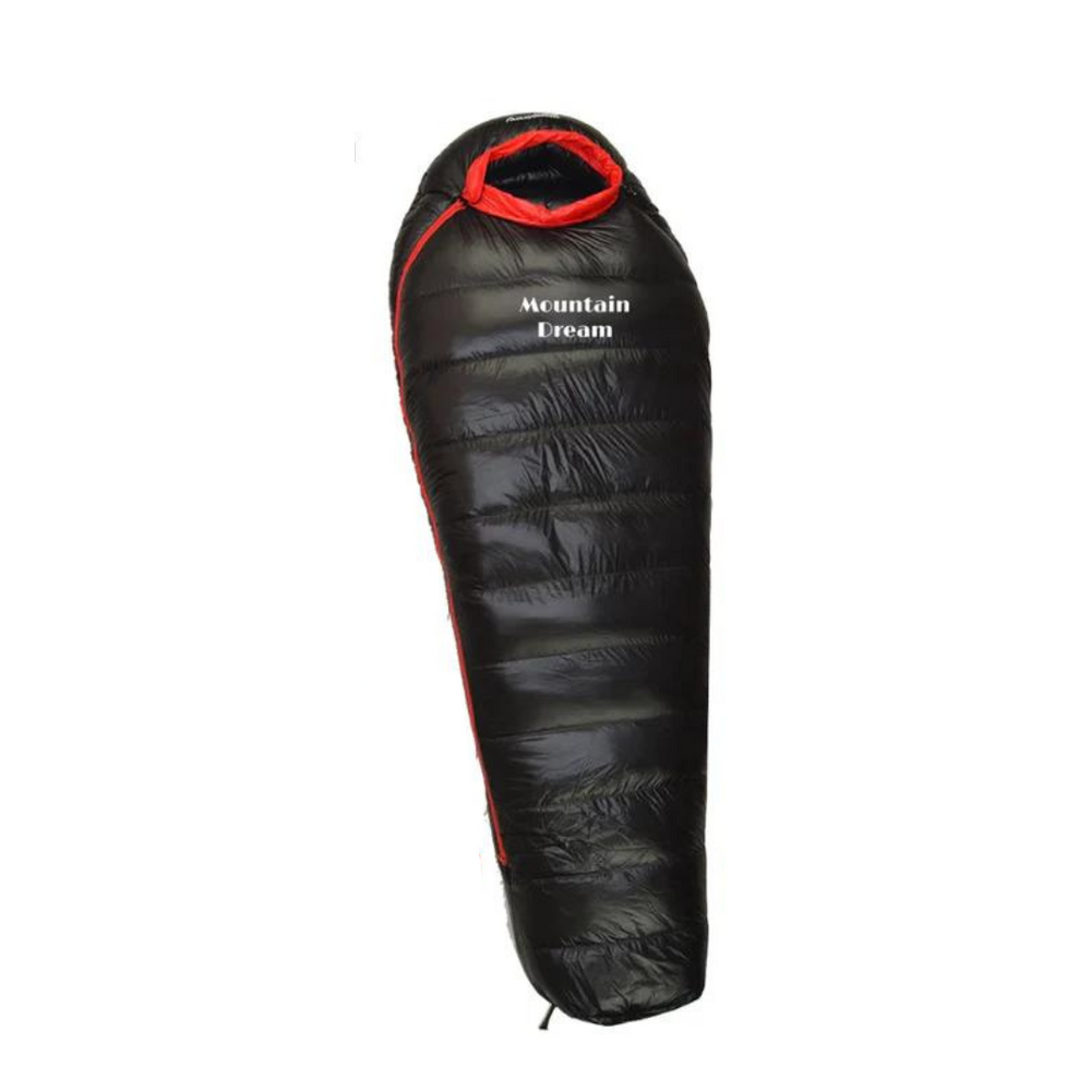"ArcticNest Winterschlafsack, 210x80cm, weiß, isolierte Kapuze, Entendaunen, ideales Outdoor-Zubehör für Winterabenteuer"