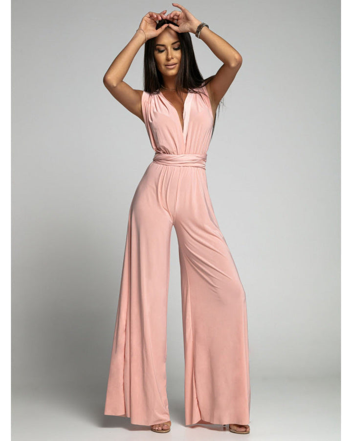 Ärmelloser Damen Jumpsuit mit fließender Passform, betont Kurven elegant, vielseitig kombinierbar, bequem und stilvoll.