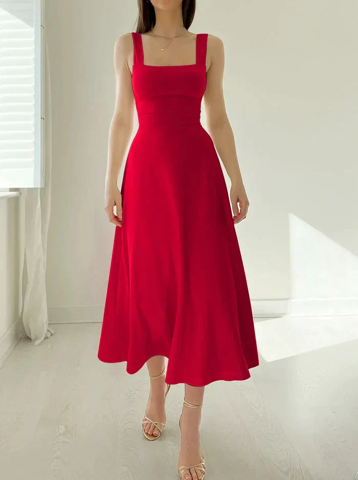 Ärmelloses Damen-Sommerkleid, elegant und vielseitig in A-Linie mit schmeichelnder Passform, für stilvolle Anlässe.