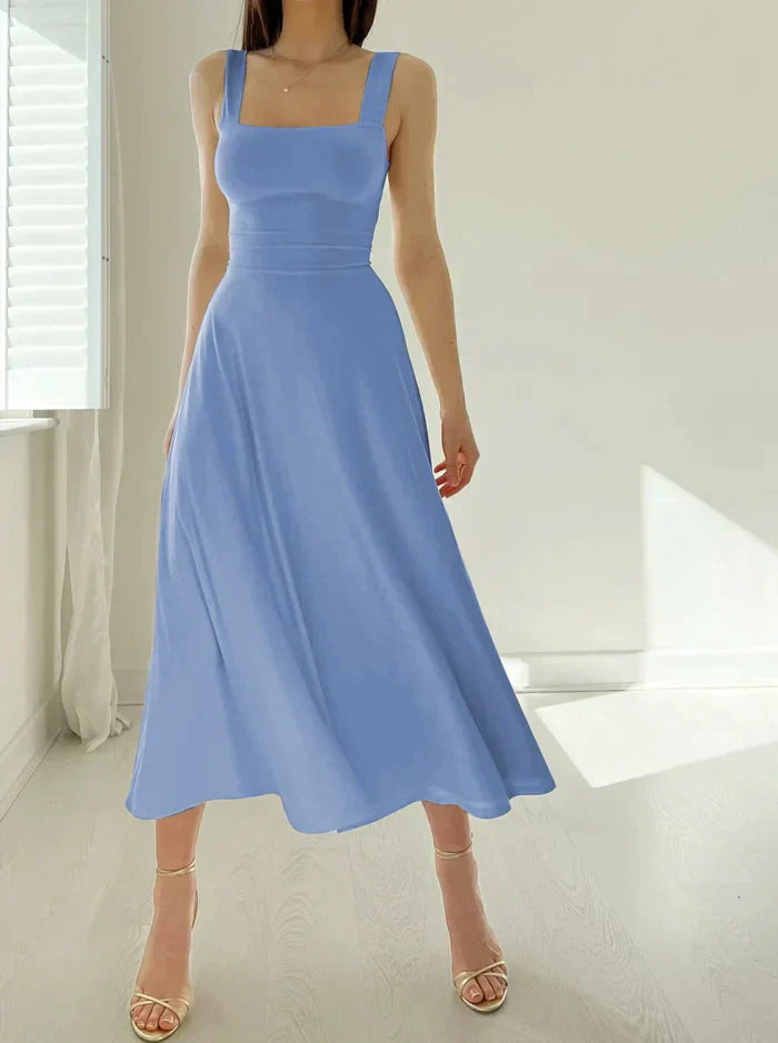 Ärmelloses Damen-Sommerkleid, elegant und vielseitig in A-Linie mit schmeichelnder Passform, für stilvolle Anlässe.