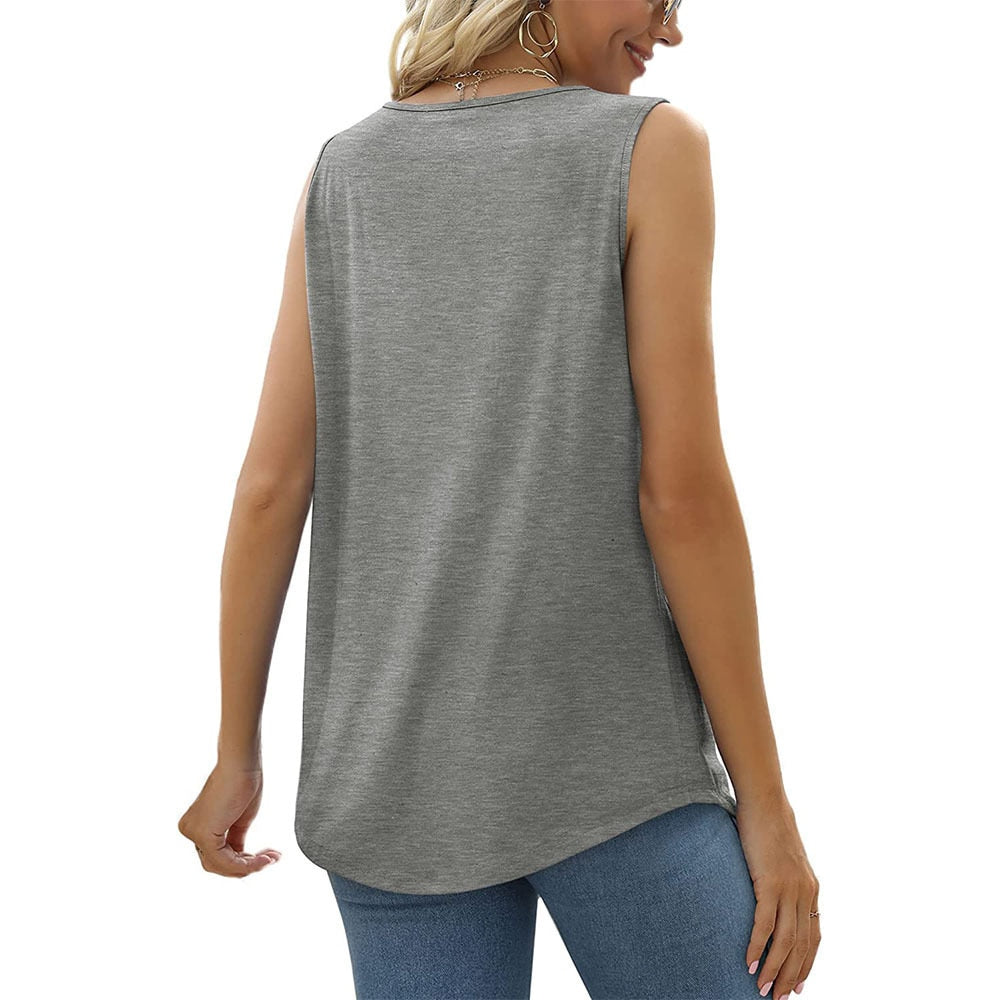 "Ärmelloses Damen-Top aus Baumwolle mit quadratischem Ausschnitt, ideal für eleganten und vielseitigen Stil."