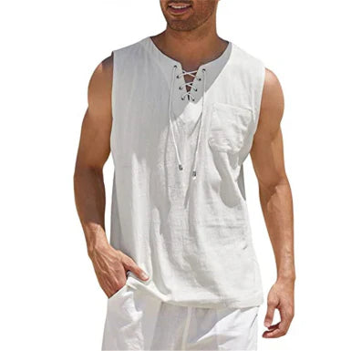 Ärmelloses Herren Tanktop, leicht und atmungsaktiv. Perfekt für Sommer, Sport und Freizeit, in modernem Design.