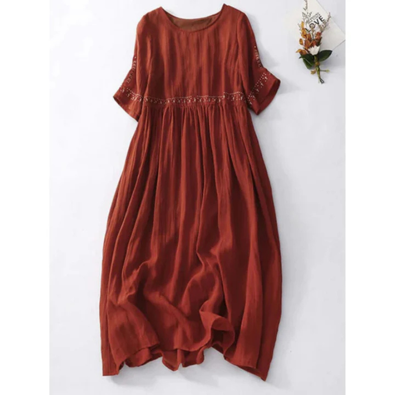Ärmelloses Midi-Abendkleid Damen in fließendem Design, schmeichelnde Silhouette, ideal für formelle Anlässe.