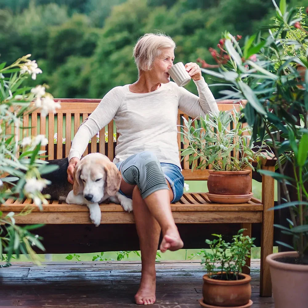 Atmungsaktive, elastische Kniebandage zur Schmerzlinderung und Stabilität, ideal für Sport und Alltag, komfortabel und unters