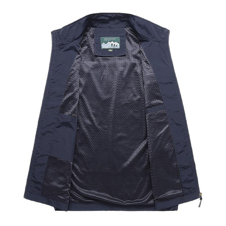 Atmungsaktive Herrenweste, leichtes schnelltrocknendes Design, robust mit Taschen, ideal für Outdoor-Aktivitäten.