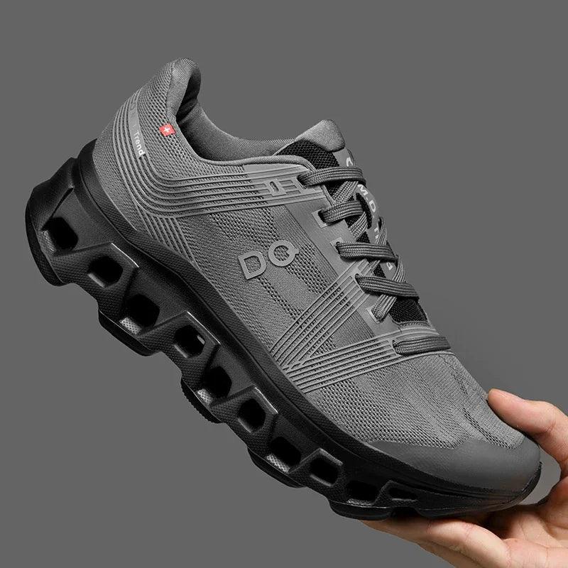 Atmungsaktive, leichte Herrensneakers in Dunkelgrau, Graugrün, Khaki und Schwarz für Komfort und Stil im Alltag.