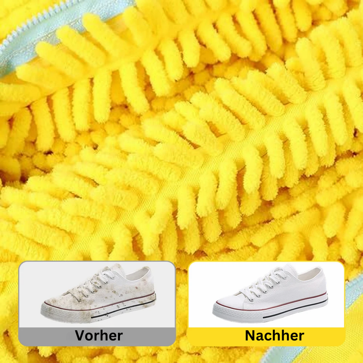 "Atmungsaktive Schuhreinigungstasche für Waschmaschine, schützt und pflegt verschiedene Schuharten, robust und sicher."
