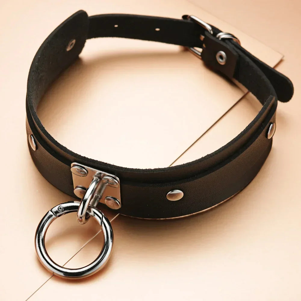 Auffälliger Choker im modernen Punk-Stil, elegante Gliederkette, rundes Design, Zinklegierung, vielseitiges Accessoire.