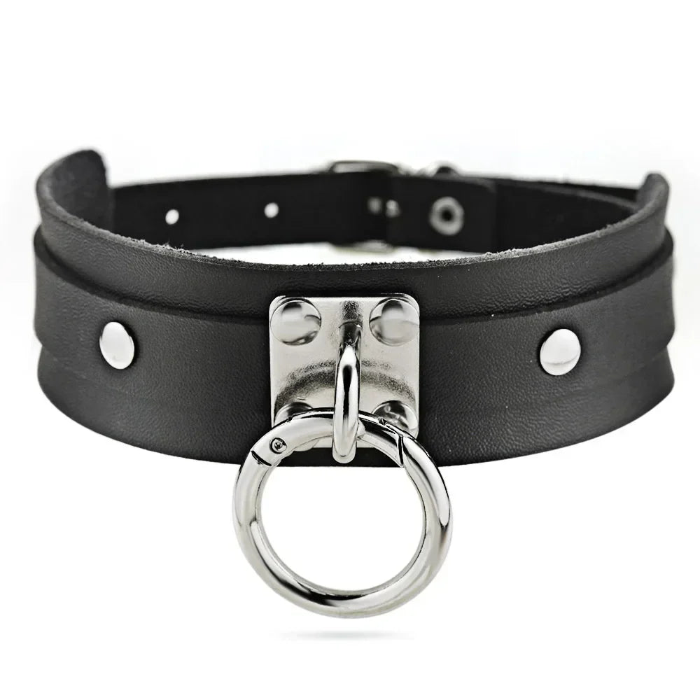 Auffälliger Choker im modernen Punk-Stil, elegante Gliederkette, rundes Design, Zinklegierung, vielseitiges Accessoire.