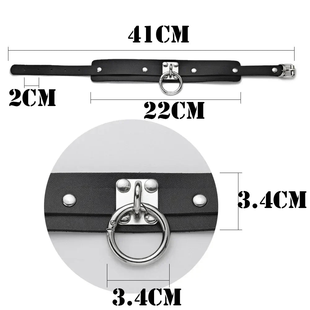 Auffälliger Choker im modernen Punk-Stil, elegante Gliederkette, rundes Design, Zinklegierung, vielseitiges Accessoire.