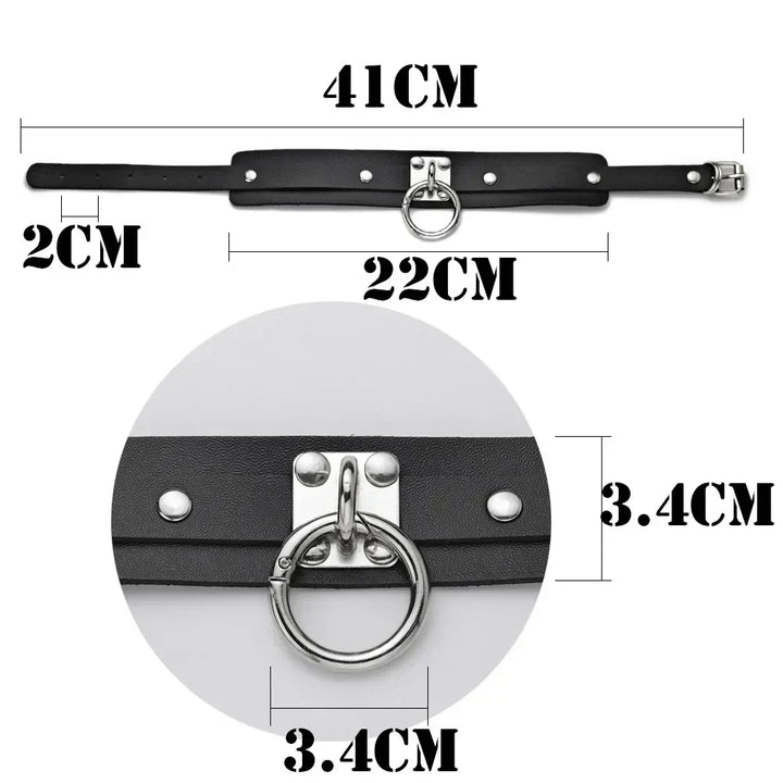 Auffälliger Choker im modernen Punk-Stil, elegante Gliederkette, rundes Design, Zinklegierung, vielseitiges Accessoire.