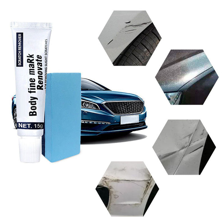 "Autolack-Kratzer-Reparaturpaste, wirksame Kratzerentfernung mit weißer Paste auf Schwamm, perfekter Glanzschutz für Autos"
