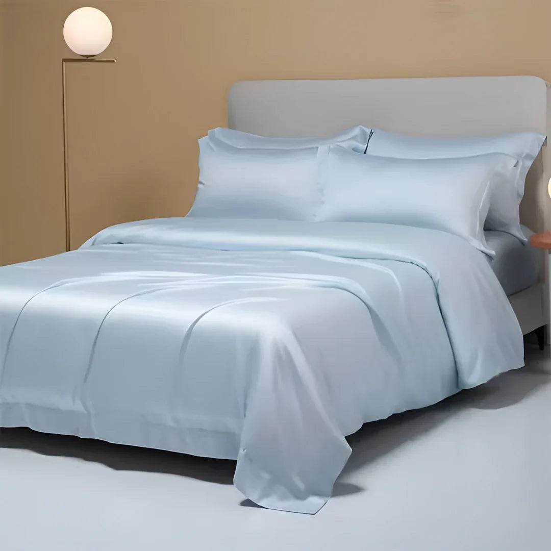 "Bambus-Bettwäsche in elegantem Design, weich, nachhaltig und komfortabel für luxuriösen Schlafkomfort."