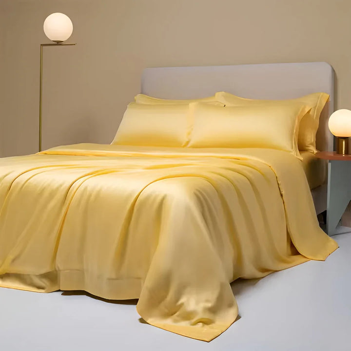 "Bambus-Bettwäsche in elegantem Design, weich, nachhaltig und komfortabel für luxuriösen Schlafkomfort."