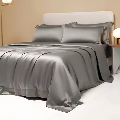 "Bambus-Bettwäsche in elegantem Design, weich, nachhaltig und komfortabel für luxuriösen Schlafkomfort."