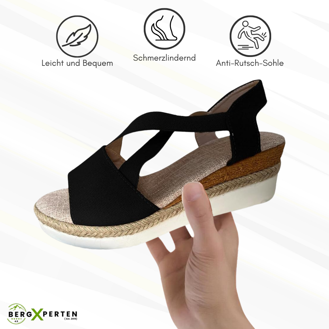 "Bequeme Damen-Sandalen in Beige, ergonomisch, rutschfeste Sohle, für schmerzfreie Schritte und modischen Komfort."