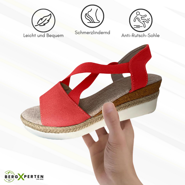 "Bequeme Damen-Sandalen in Beige, ergonomisch, rutschfeste Sohle, für schmerzfreie Schritte und modischen Komfort."