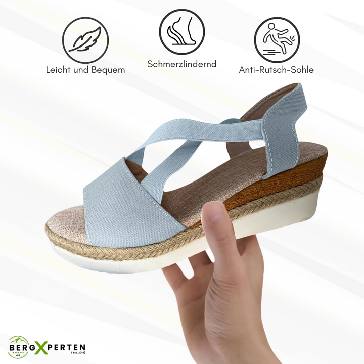 "Bequeme Damen-Sandalen in Beige, ergonomisch, rutschfeste Sohle, für schmerzfreie Schritte und modischen Komfort."