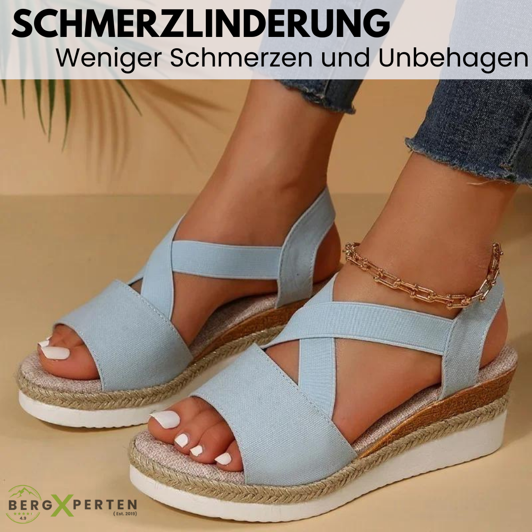 "Bequeme Damen-Sandalen in Beige, ergonomisch, rutschfeste Sohle, für schmerzfreie Schritte und modischen Komfort."