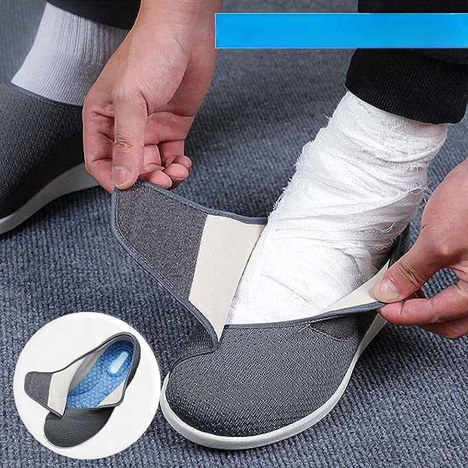 Bequeme Diabetikerschuhe Damen, breite Passform, weiche Polster, dämpfende Sohle, ideal für empfindliche Füße.