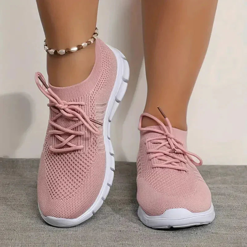 "Bequeme orthopädische Damen Sneaker aus atmungsaktivem Mesh mit modischem Design in verschiedenen Farben."