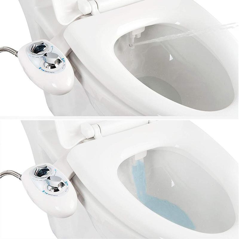 "Bidet Toilettenaufsatz mit Edelstahl-Aufsatz und selbstreinigenden Düsen zur einfachen Montage und effizienten Reinigung"