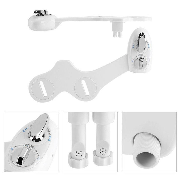 "Bidet Toilettenaufsatz mit Edelstahl-Aufsatz und selbstreinigenden Düsen zur einfachen Montage und effizienten Reinigung"