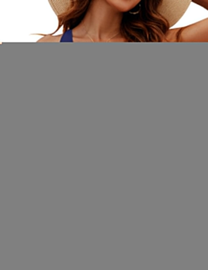 "Bikini mit Bauchkontrolle, hochtailliert, elegante Schnürung, Push-up-Effekt, verstellbare Träger, Damen Beachwear."