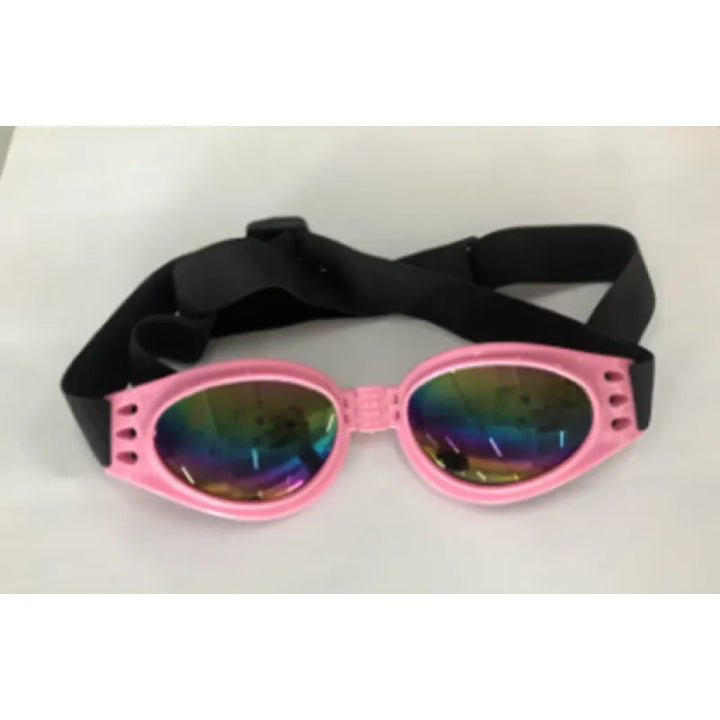 "Blaue UV-Schutzbrille für Hunde, modisch und funktional, schützt vor Sonne und Wind, ideal für Outdoor-Aktivitäten."