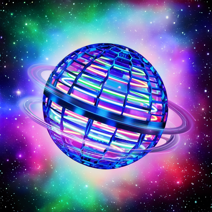 "Blauer und roter Flying Orb Ball, schwebendes Spielzeug für drinnen und draußen, innovativer Schwebeball, kinderfreundlich"
