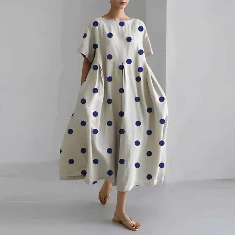 Boho-Midikleid für Damen mit zartem Blumenmuster, fließender Passform und vielseitigem Stil, perfekt für jeden Anlass.
