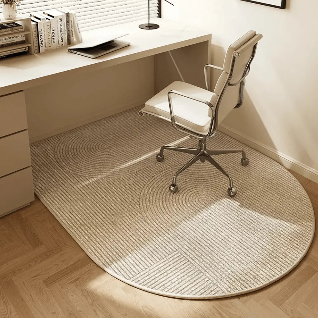 "Bürostuhlmatte aus Velours, schützt vor Kratzern, stilvolles Design, ideal für moderne Büros und Home Offices."