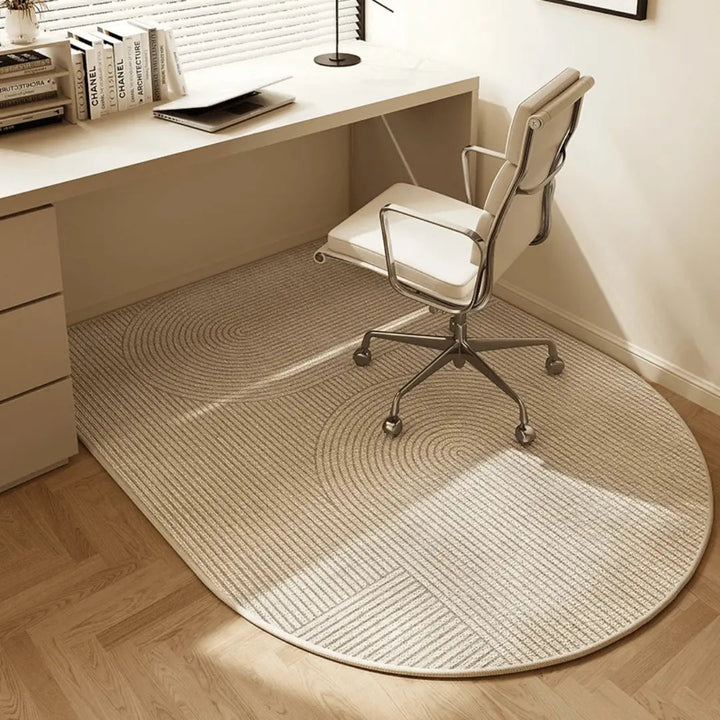 "Bürostuhlmatte aus Velours, schützt vor Kratzern, stilvolles Design, ideal für moderne Büros und Home Offices."