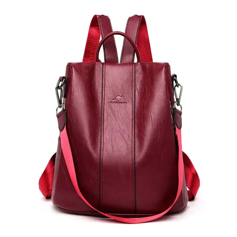 Damen-Lederrucksack mit Diebstahlschutz