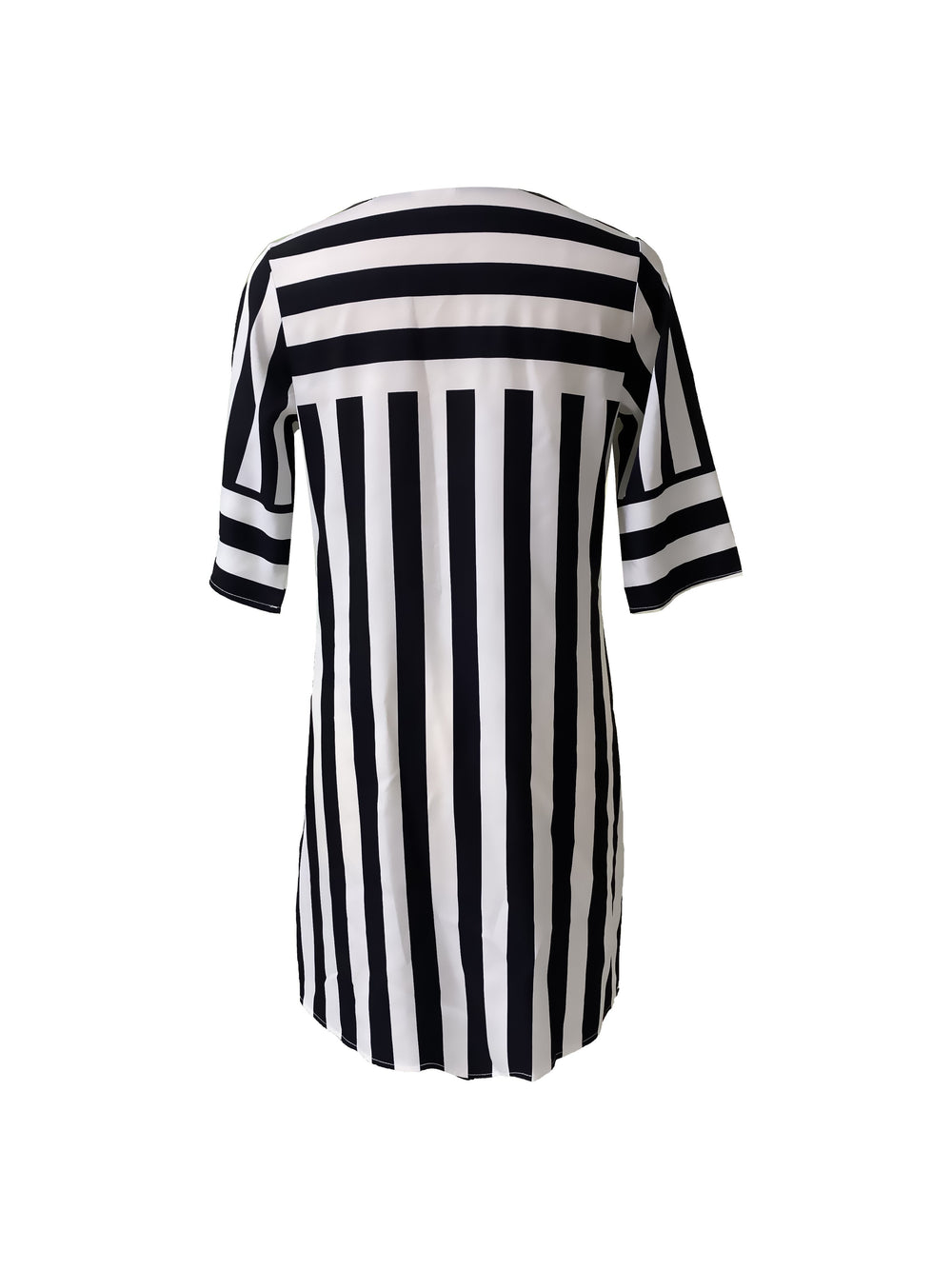 "Charmantes Damen-Sommerkleid mit zeitlosem Streifenmuster, Mini-Silhouette, atmungsaktivem Material für stilvolle Sommerlook
