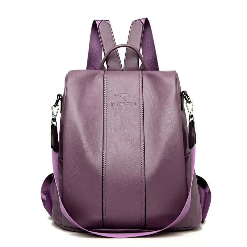 Damen-Lederrucksack mit Diebstahlschutz