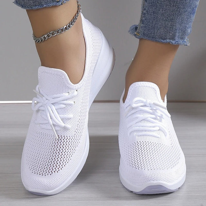 "Damen atmungsaktive Schlupf-Schnürschuhe, bequem und modisch, leichtes Schnürdesign, vielseitig, elegante Damenschuhe"